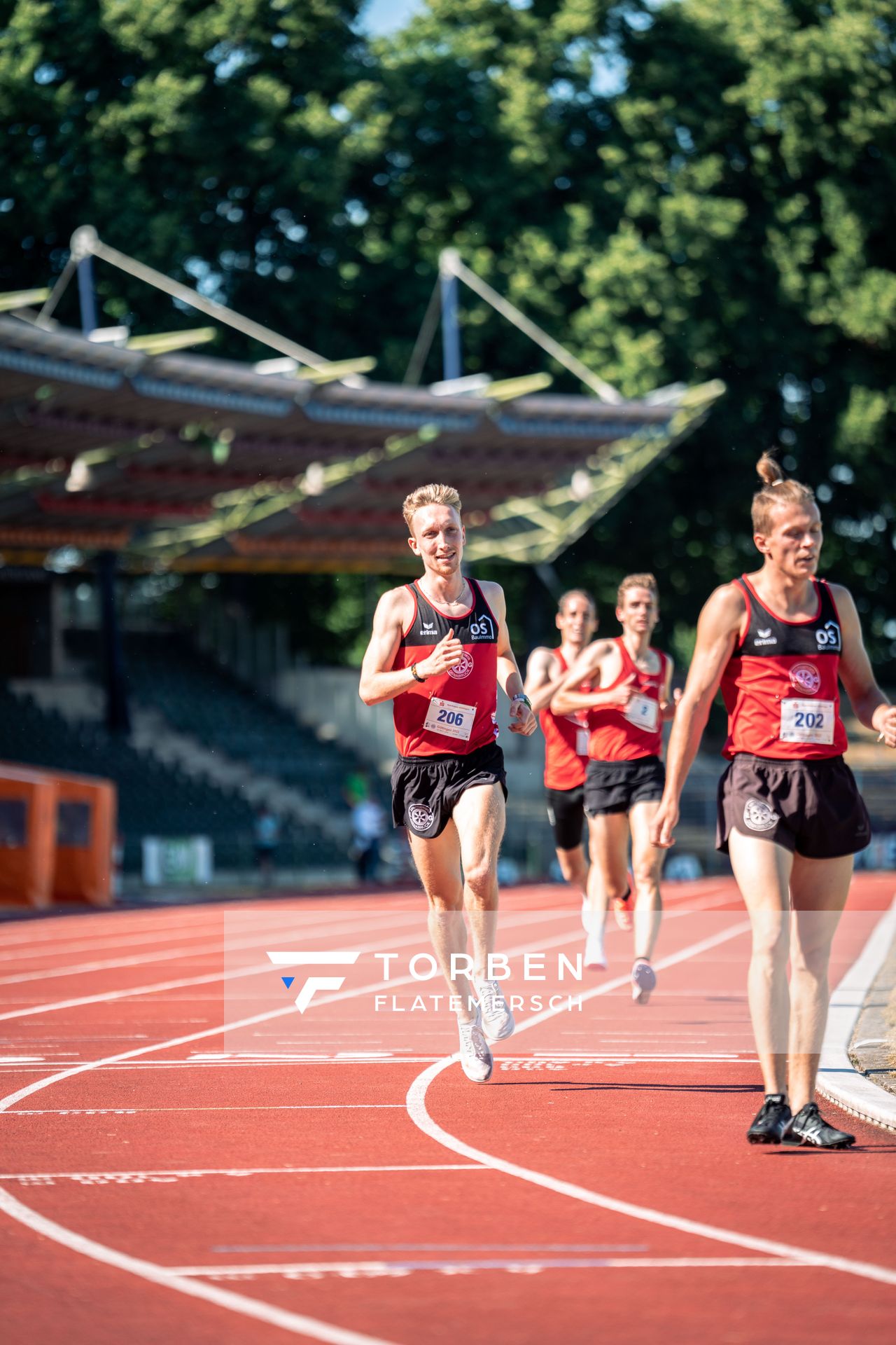 Felix Nadeborn (LG Osnabrueck) am 02.07.2022 waehrend den NLV+BLV Leichtathletik-Landesmeisterschaften im Jahnstadion in Goettingen (Tag 1)